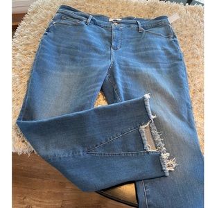 NWOT Ann Taylor Loft High Waist Flare Crop Jeans